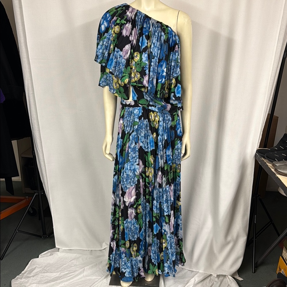 Ungaro Floral 2-piece Set with Off-the-Shoulder Top and Maxi skirt , Size S